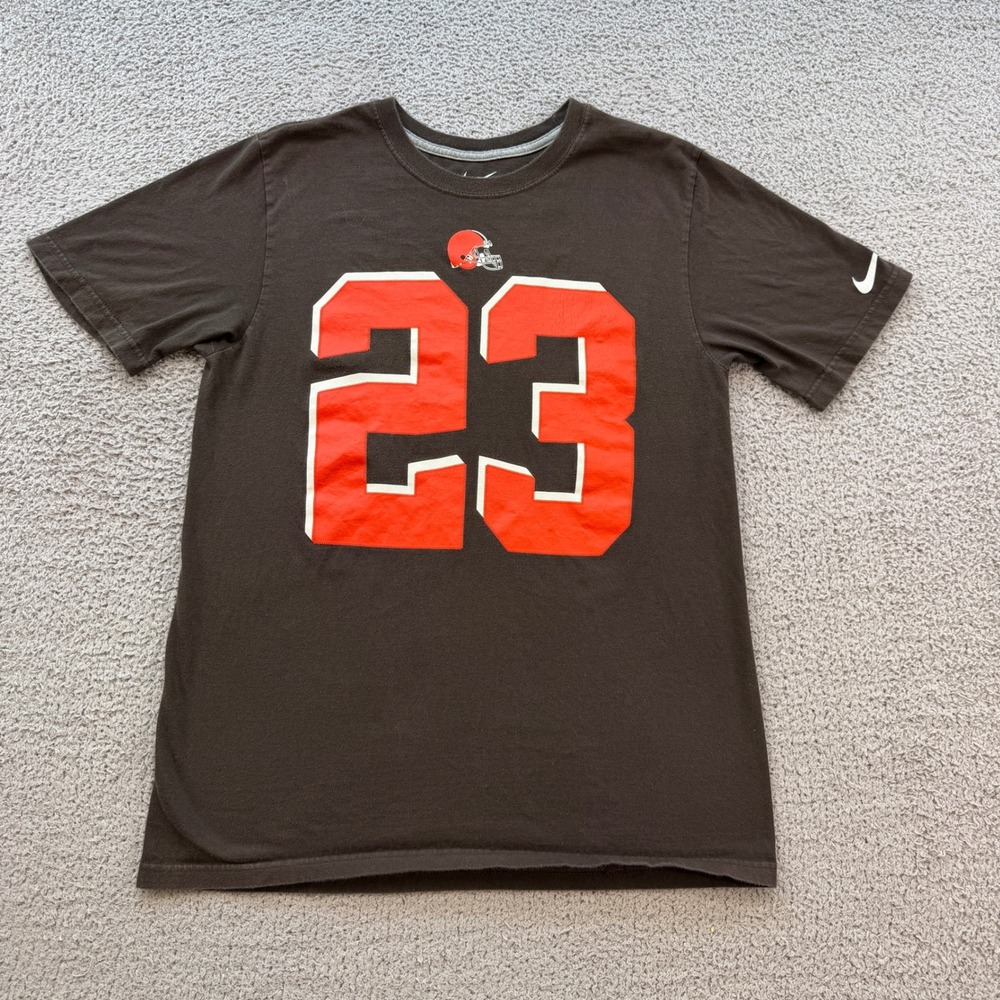 Nike Cleveland Browns Joe Haden 23 Men Brown Player Tee Shirt Medium